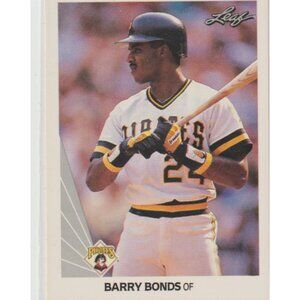 Barry Bonds 1990 Leaf Pittsburgh Pirates Vintage Collectible #91